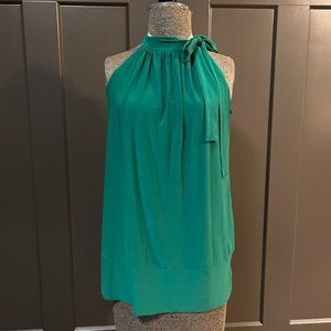 KRISP Green Ruffle Halter Tank Top